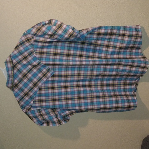 Rancher by Wrangler pearl Snap button up shirt short sleeve Western Plaid XXL - Picture 5 of 6